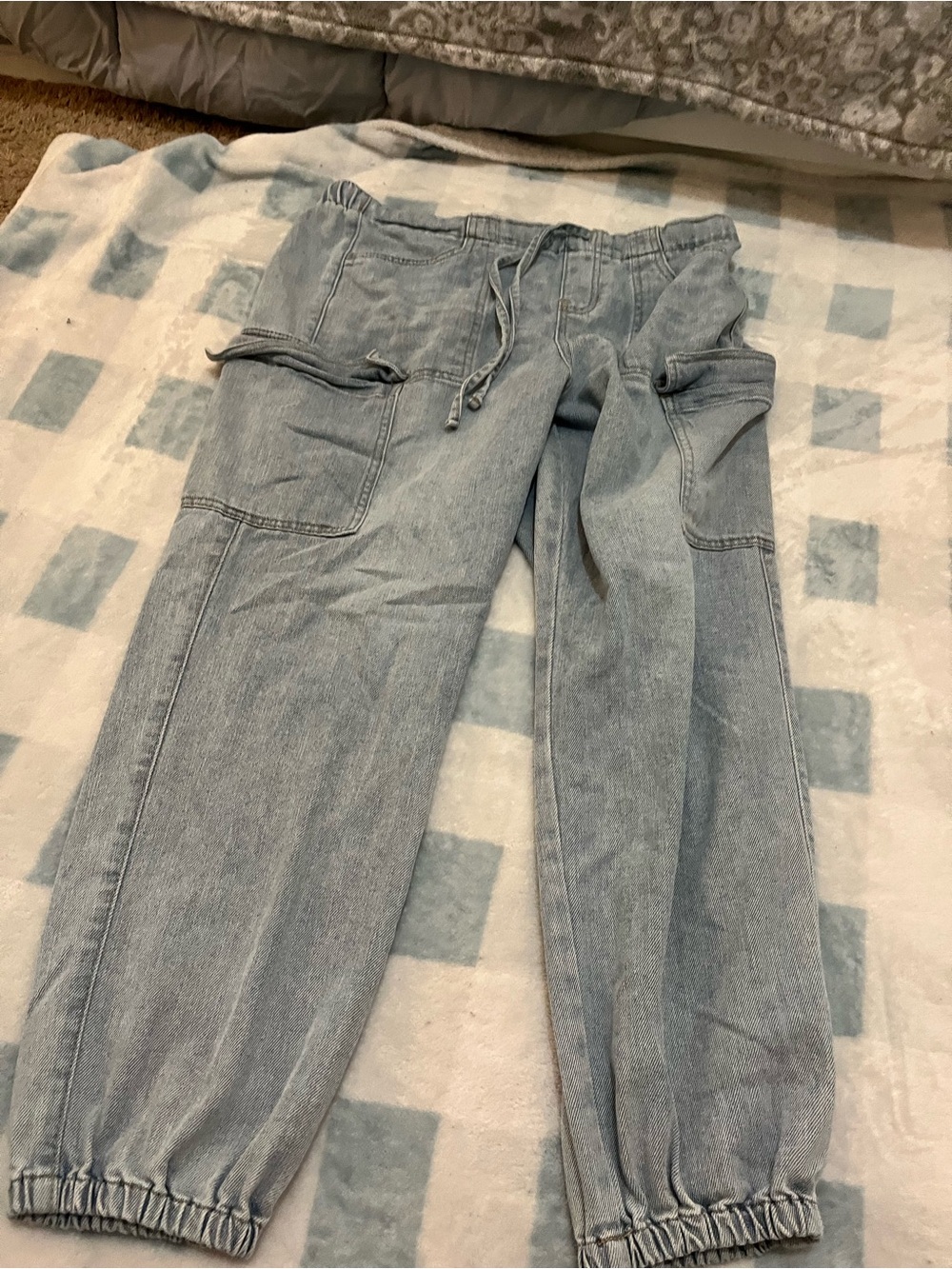 No Boundaries Light Blue Cargo Jogger Pants